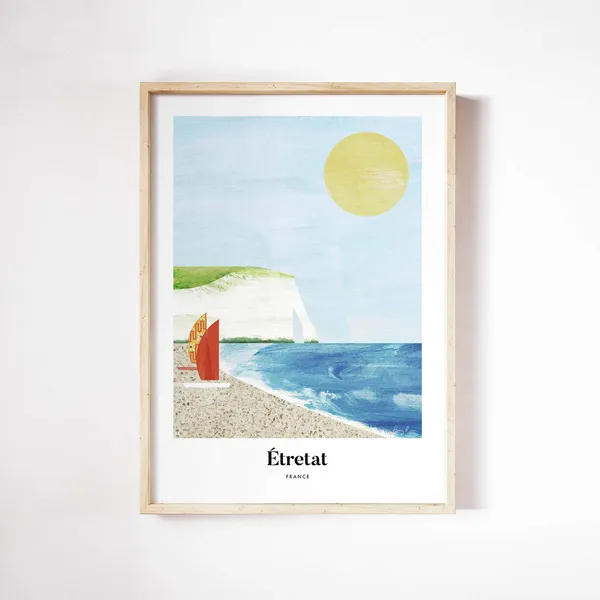 Etretat by Henry Rivers, Travel Poster Art Print