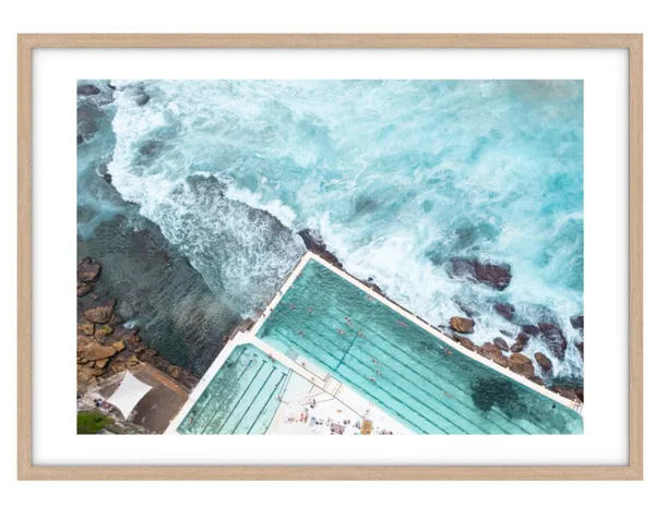 Bondi Beach and Icebergs, Sydney Photography Art Print