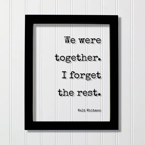 Walt Whitman Floating Quote Art Print, Romantic Gift