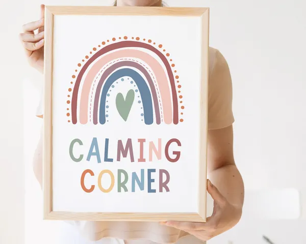 Calming Corner Sign Boho Classroom Decor Art Print