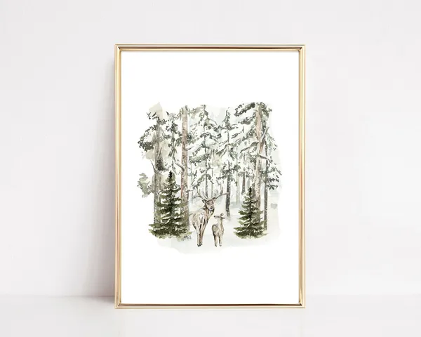 Christmas Print, Farmhouse Holiday Wall Art