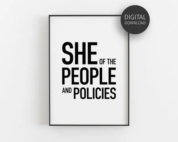 She Of The People And Policies Art Print