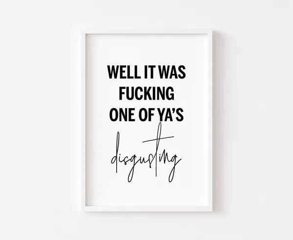 Funny Bathroom Rude Wall Art, Contemporary Toilet Decor