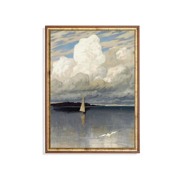 Vintage Seascape Antique Coastal Decor Poster