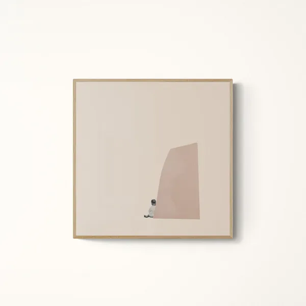 Minimal Abstract Collage Art Print, Matte Poster