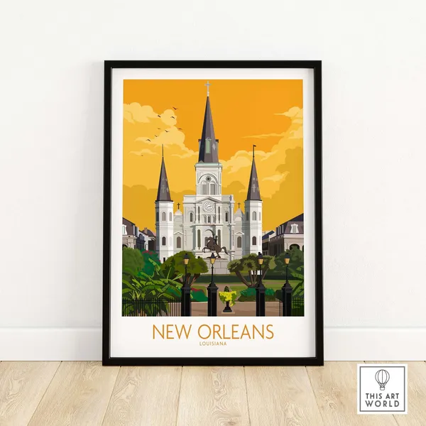 New Orleans Louisiana Travel Poster Art Print