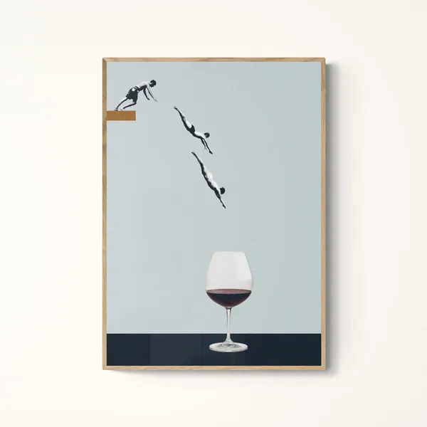Best Friends Forget You Get Old Wine Art Print