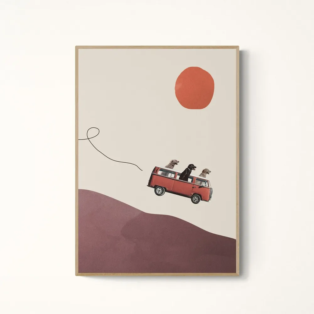Adventure Gang Dogs Collage Art Print