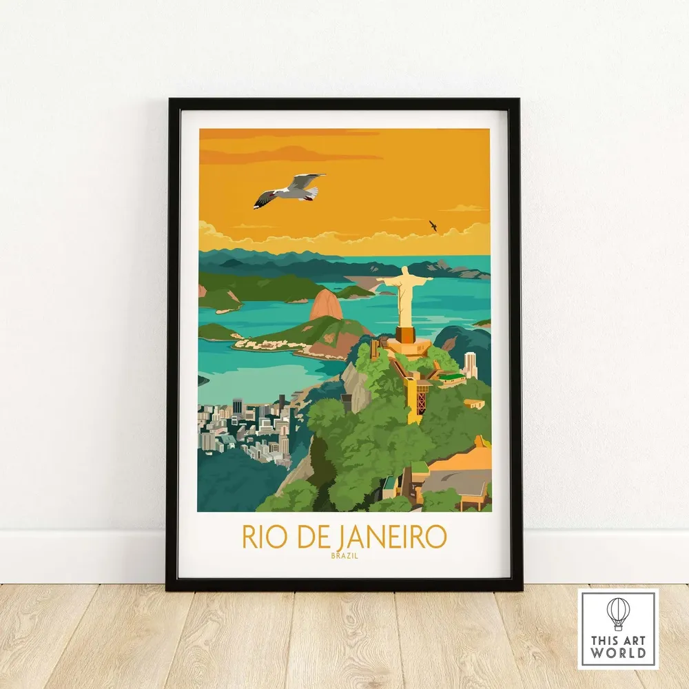 Rio Brazil Wall Art Print Gift
