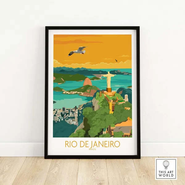 Rio Brazil Wall Art Print Gift