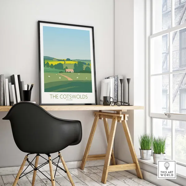 The Cotswolds England Travel Poster