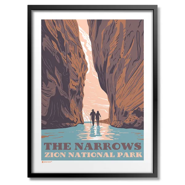 Zion National Park The Narrows Travel Poster