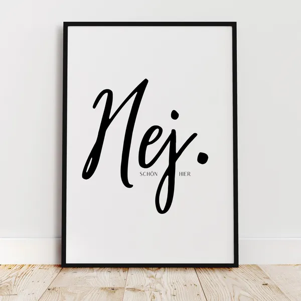 Mural Hej Posters Scandinavian Living Room Art Print