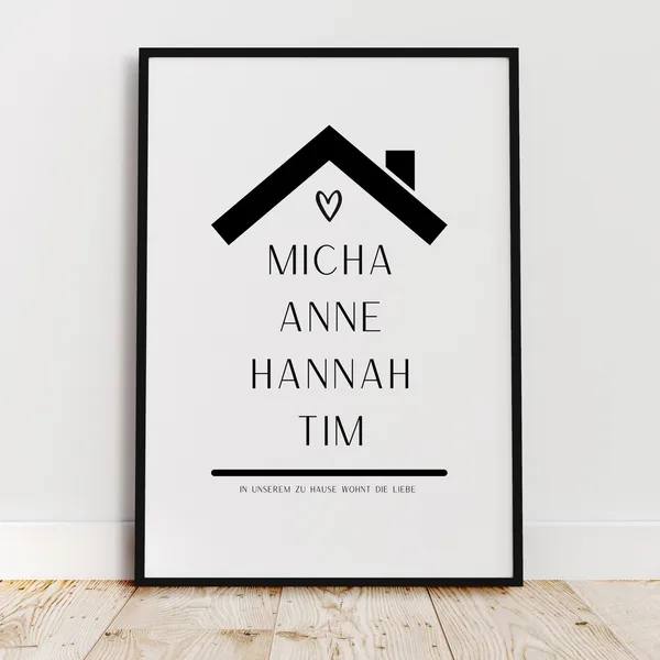 Home Love Lives In Our Home Personalized Art Print