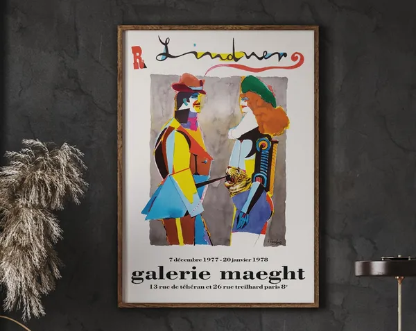 Richard Lindner Exhibition Poster, Man and Woman
