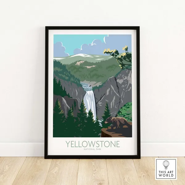 Yellowstone National Park Travel Poster Print