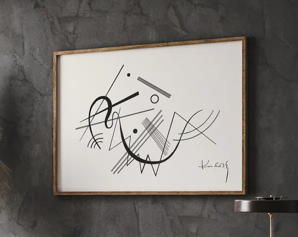 Kandinsky Abstract Lines, Vintage Poster Art Print