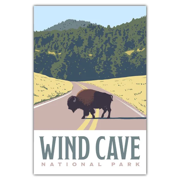 Wind Cave National Park Travel Poster