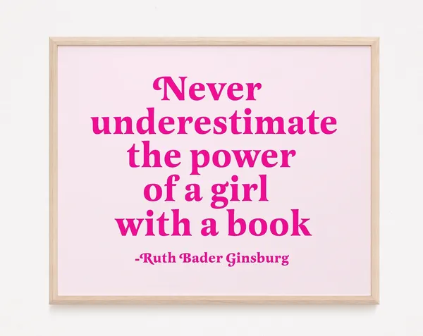 Never Underestimate a Girl With a Book Art Print
