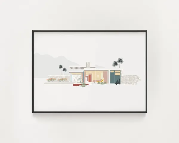 Kaufmann House, Midcentury Modern Palm Springs Art Print