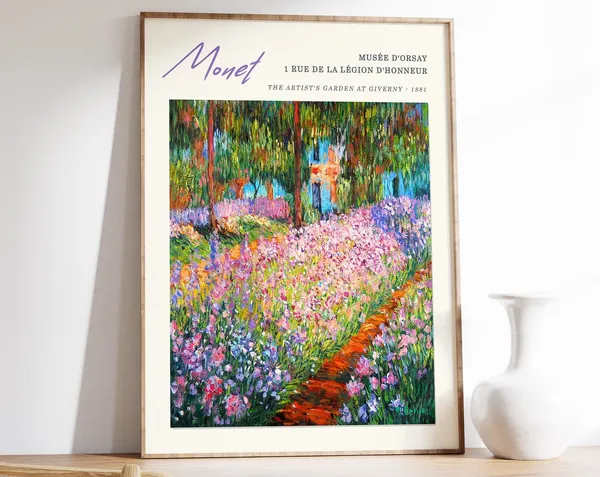 Claude Monet The Artist's Garden Vintage French Art Print
