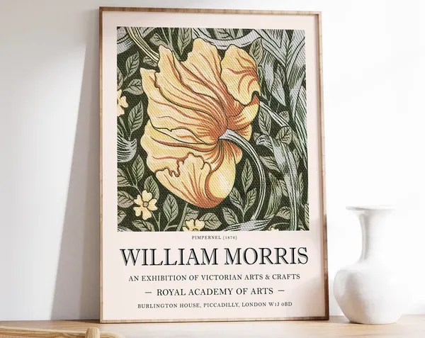 William Morris Pimpernel Vintage Floral Poster