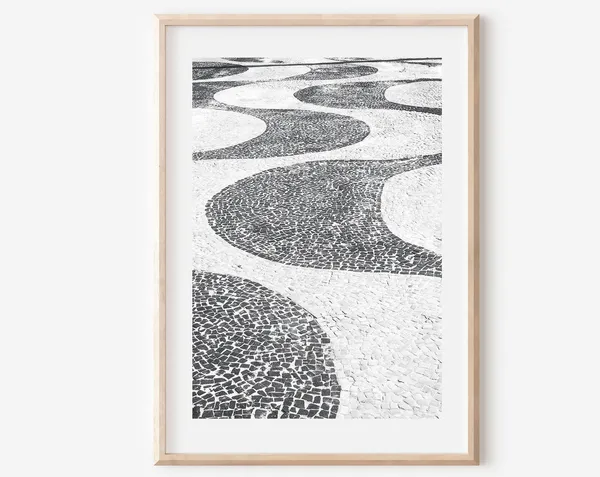 Rio De Janeiro Black And White Travel Poster, Copacabana
