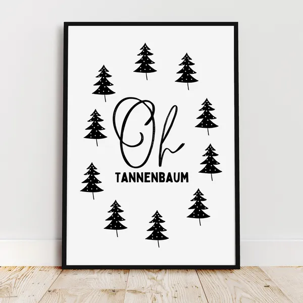 Christmas Tree Decorative Poster, Christmas Time