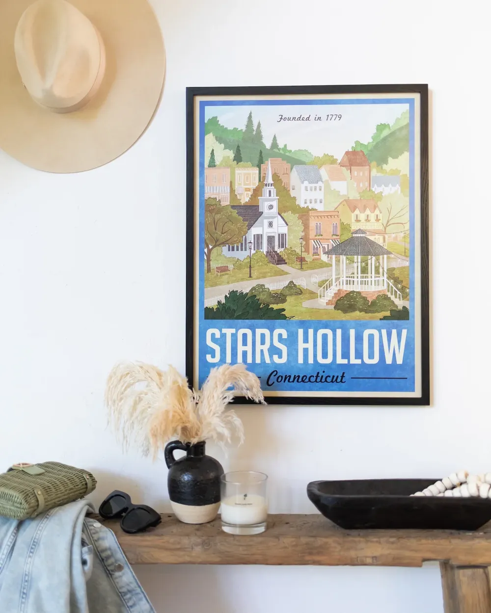 Stars Hollow Vintage Travel Poster, Blue Version - Image 2