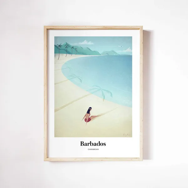 Barbados by Henry Rivers, Travel Poster Art Print