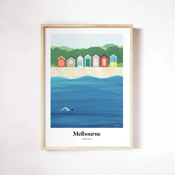 Melbourne by Henry Rivers Art Print, Wall Poster