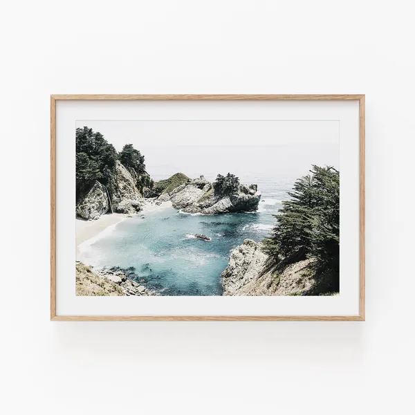 Beach Print, Coastal Seashore Surf Art Poster