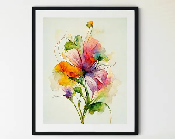 Wildflowers Botanical Leaf Print, Greenery Art Print