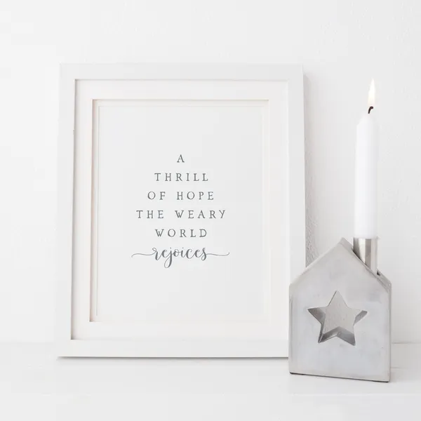 A Thrill Of Hope Christmas Holiday Art Print