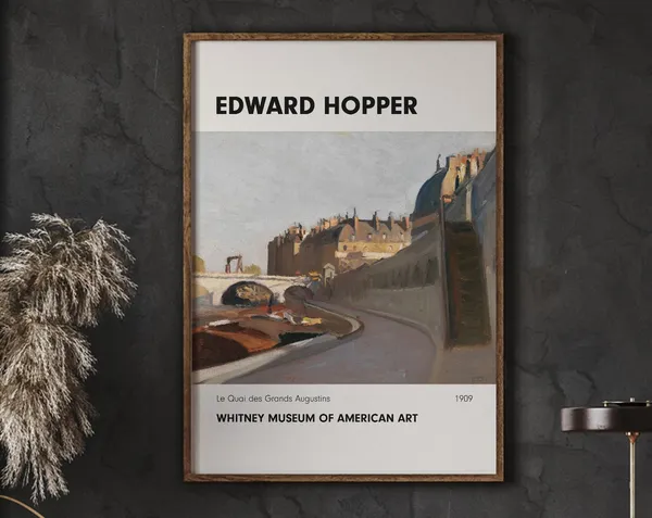 Edward Hopper Le Quai Des Grands Augustins Art Print