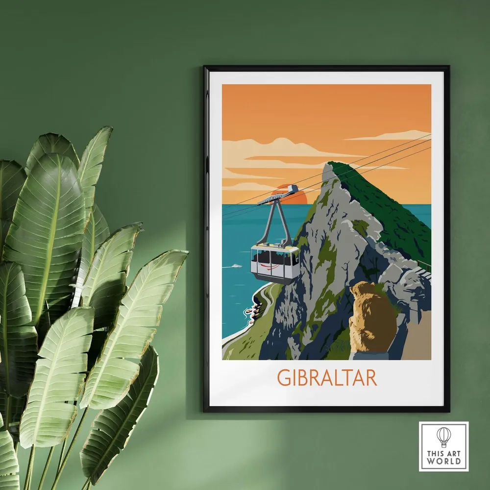 Gibraltar Travel Poster, Wall Art Print - Image 2