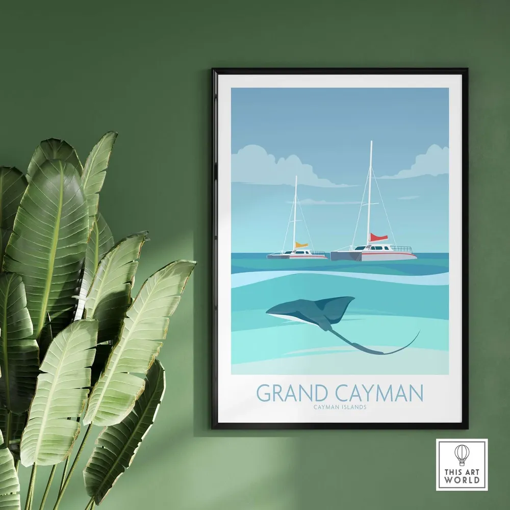Grand Cayman Travel Poster Art Print - Image 2