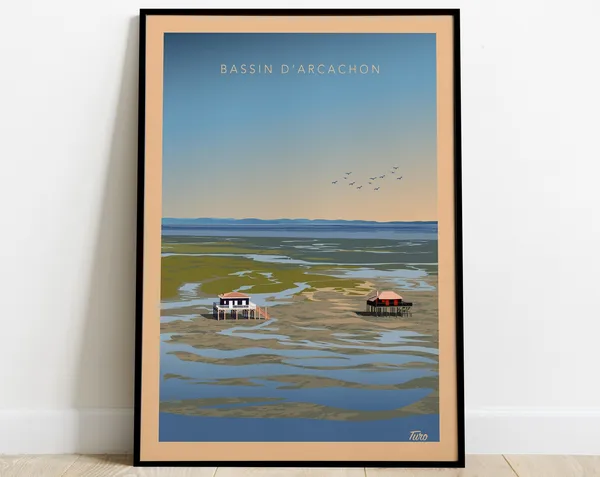 Bassin D'Arcachon Vintage Travel Poster, Cap Ferret