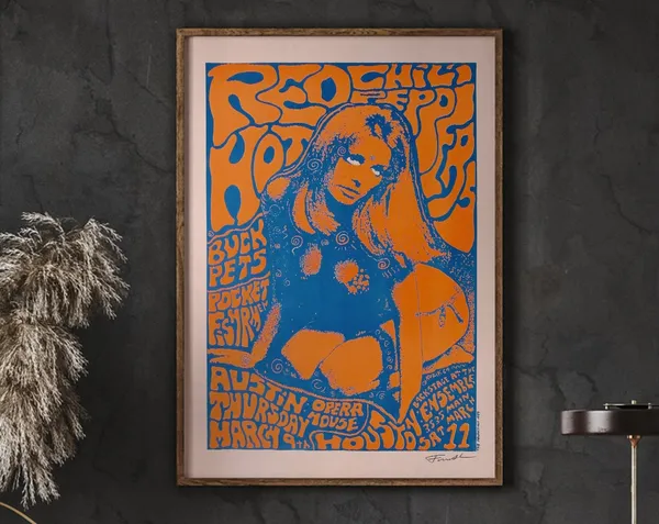 Red Hot Chilli Peppers Vintage Music Poster
