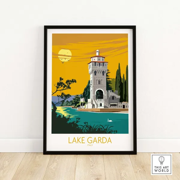 Lake Garda Italy Travel Poster Print