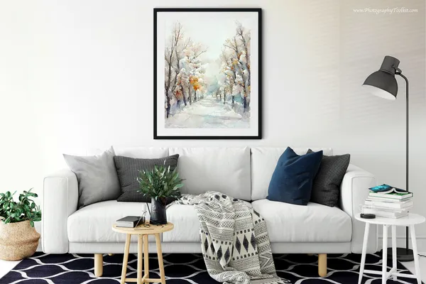 Winter Landscape Forest Wall Art Print