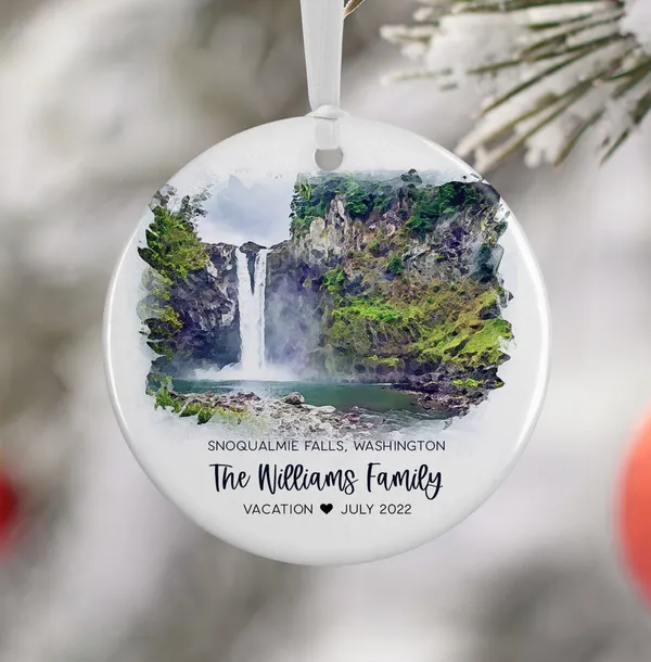 Snoqualmie Falls Washington Travel Poster