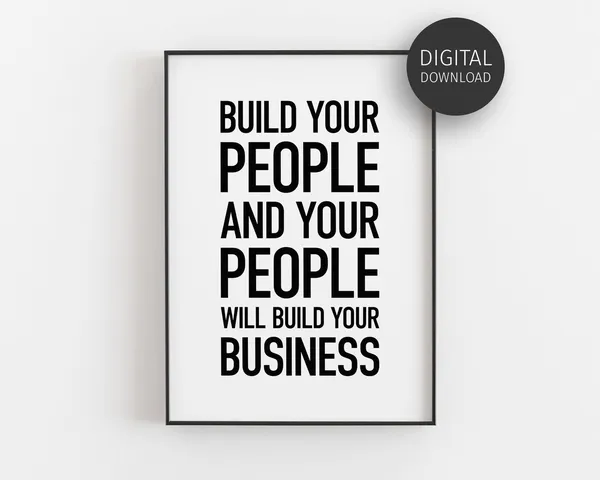 HR Office Decor Leadership Quote Teamwork Print