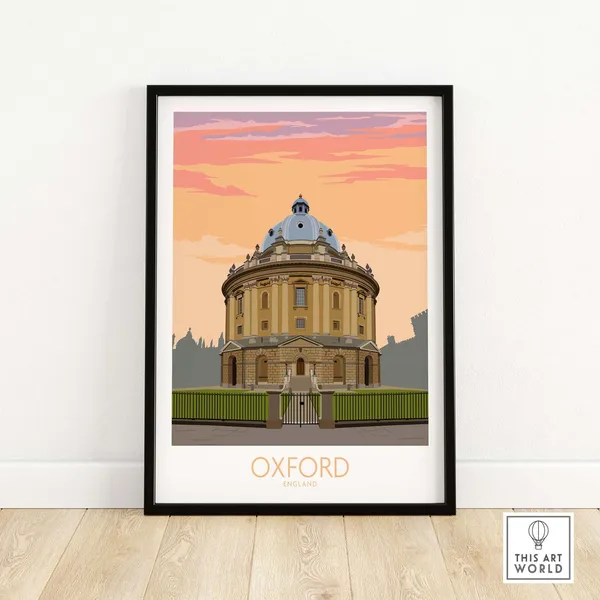 Oxford Travel Poster, England Travel Poster