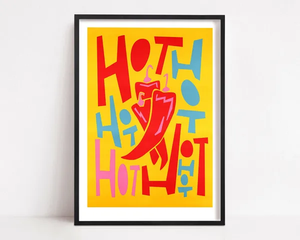 Chilli Kitchen Art Print, Spicy Food Poster