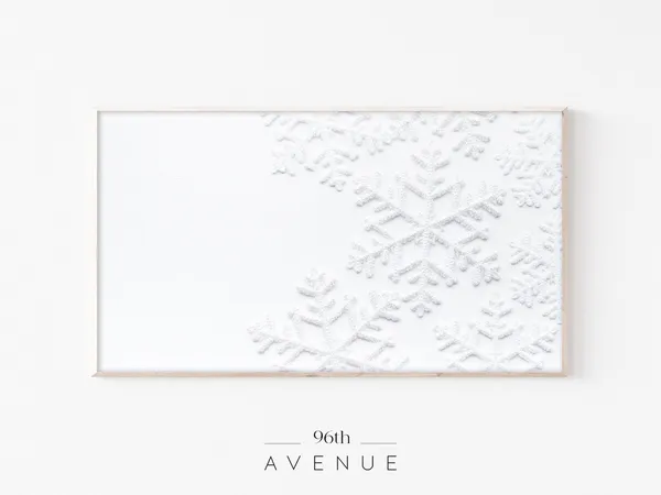 Christmas Snowflakes Winter Art Print for TV Decor