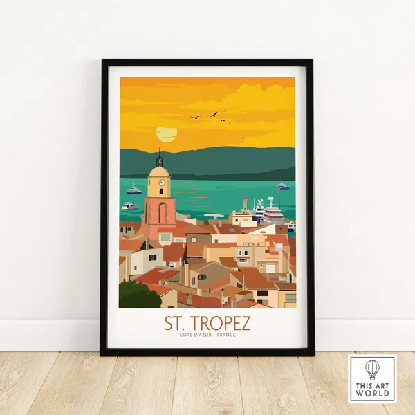 St Tropez French Riviera Travel Poster Print