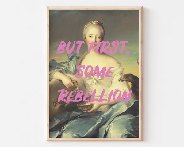 Feminist Art Print, Classical Painting Quote