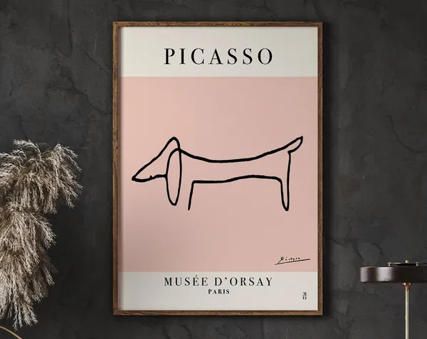 Picasso Exhibition Print Dachshund Poster Art