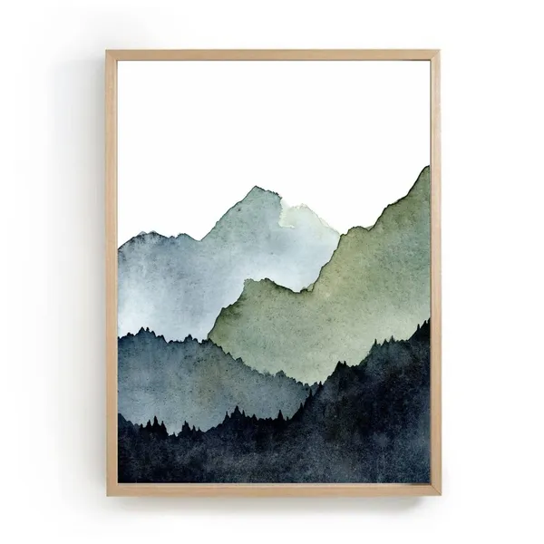 Minimalist Mountain Abstract Landscape Art Print